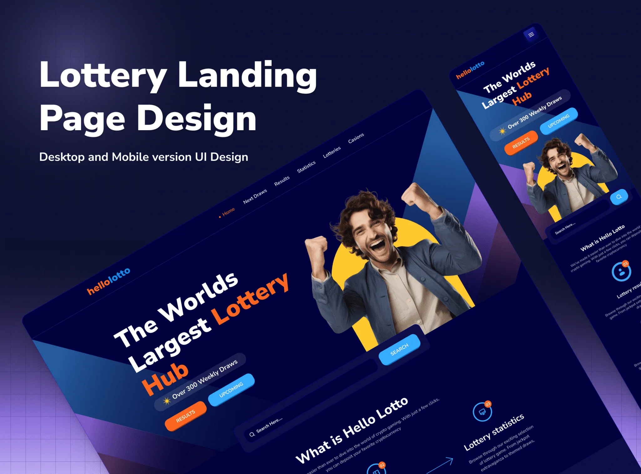 Casion & Lottery Website UI Design