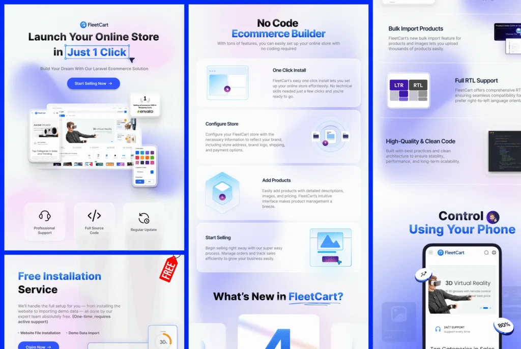 FleetCart – Product Description Banner UI Design
